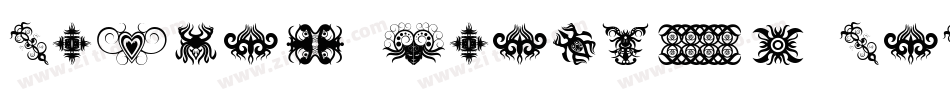 Tribal Dragons Tattoo Designs字体转换
